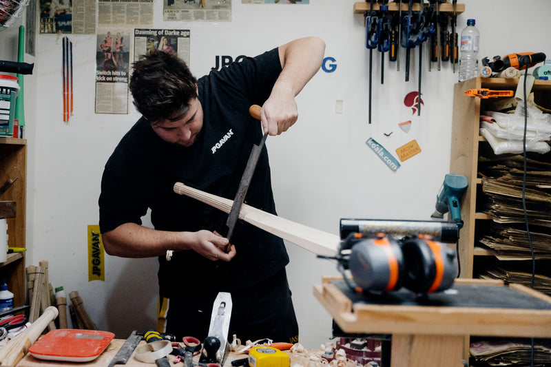 A bat making session at JPG HQ