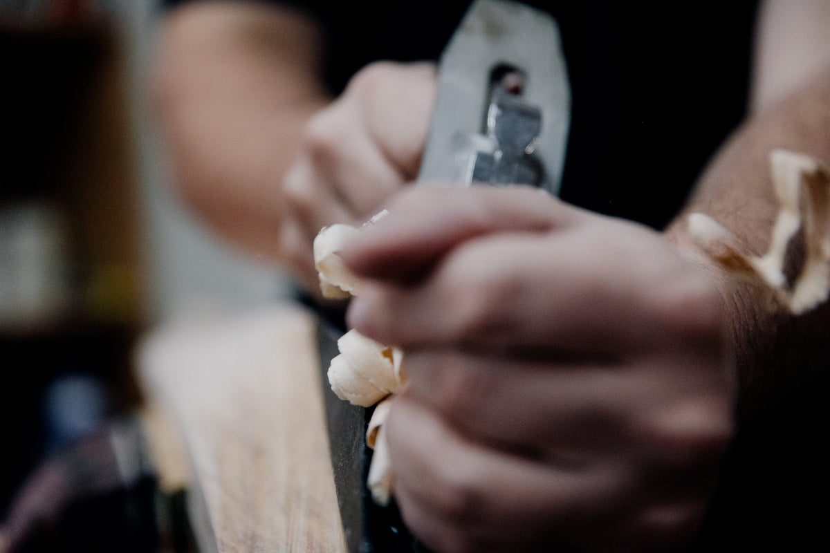 Shaping the spine and sweet spot of a custom made cricket bat, JPGavan Sydney