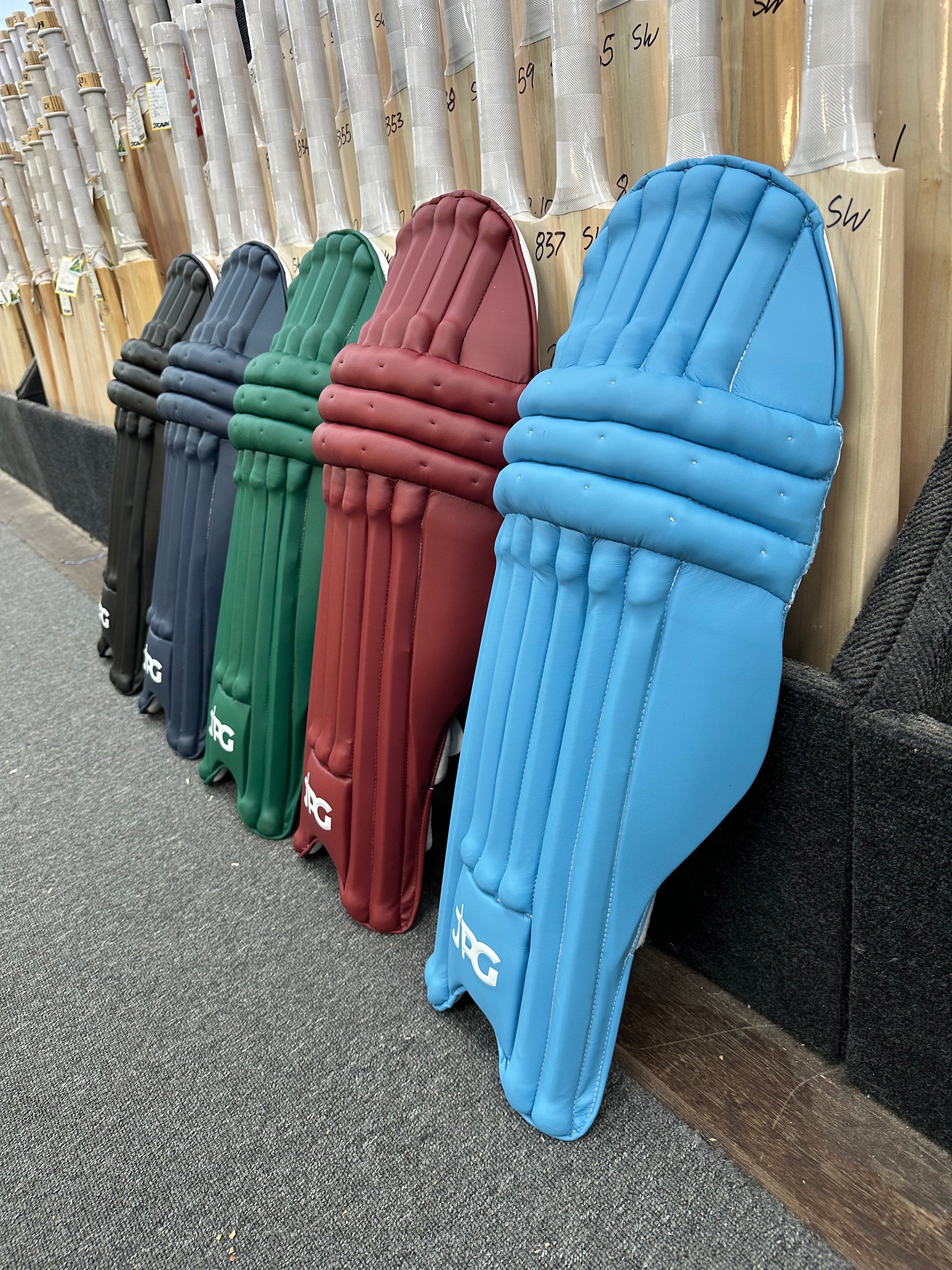 Coloured Featherblade cricket batting pads