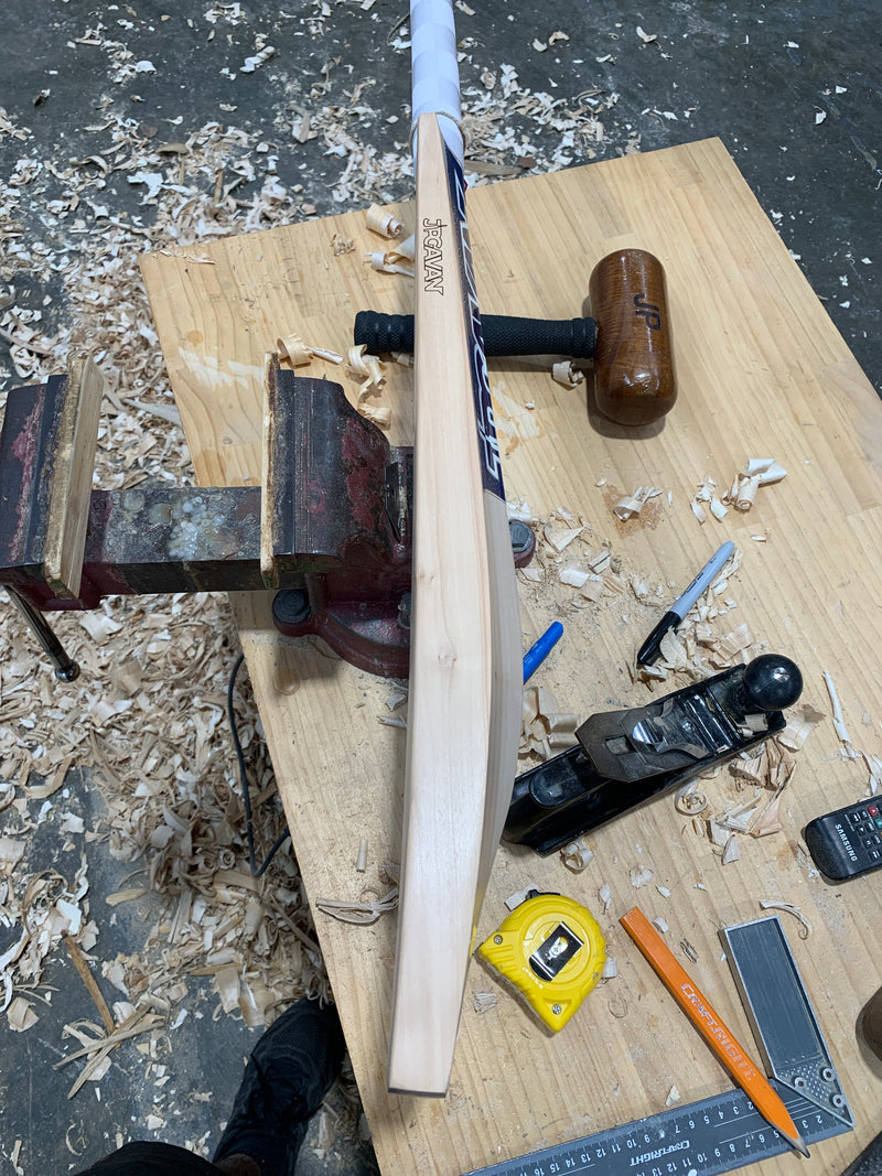 JPGavan Secret Willow custom cricket bat #493, back view
