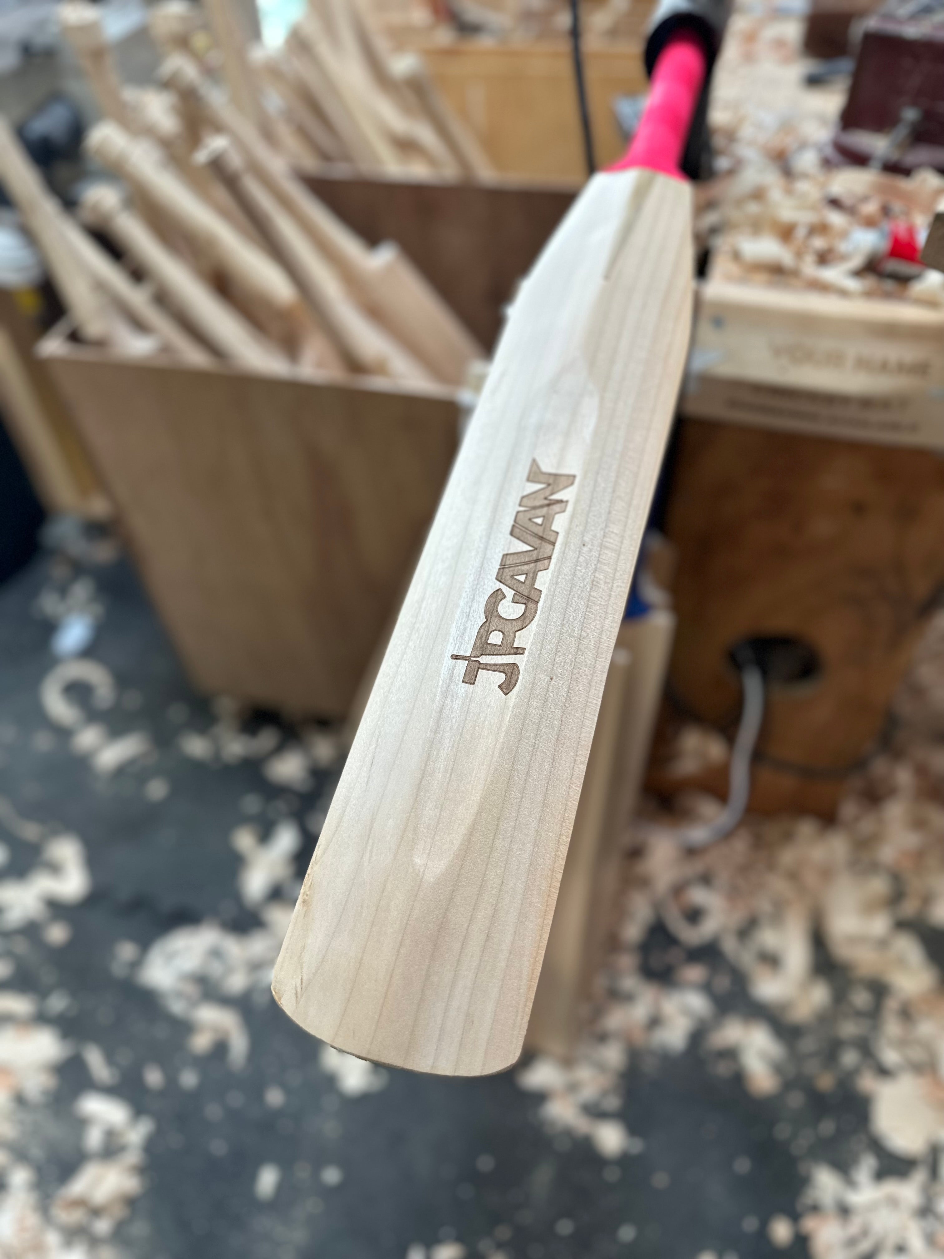 Cricket bat laser engraving