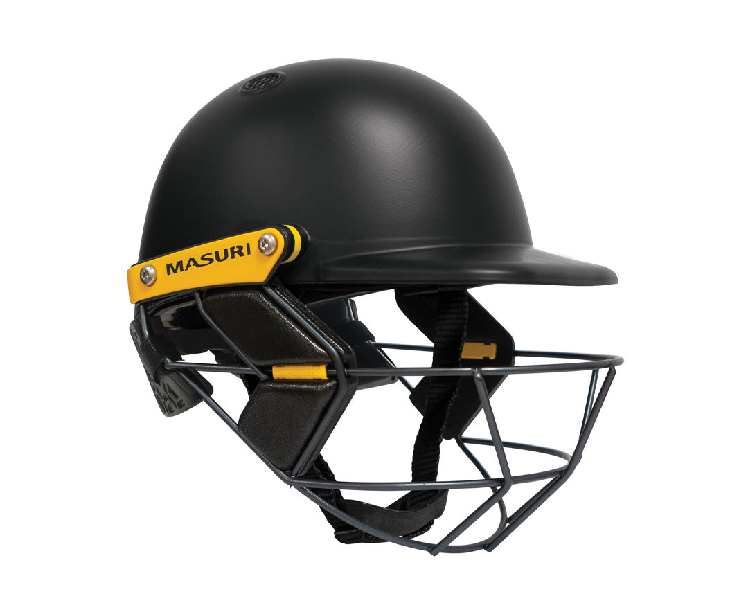 Custom Club Masuri Helmet - T Line Steel Junior Black (Painted Shell)