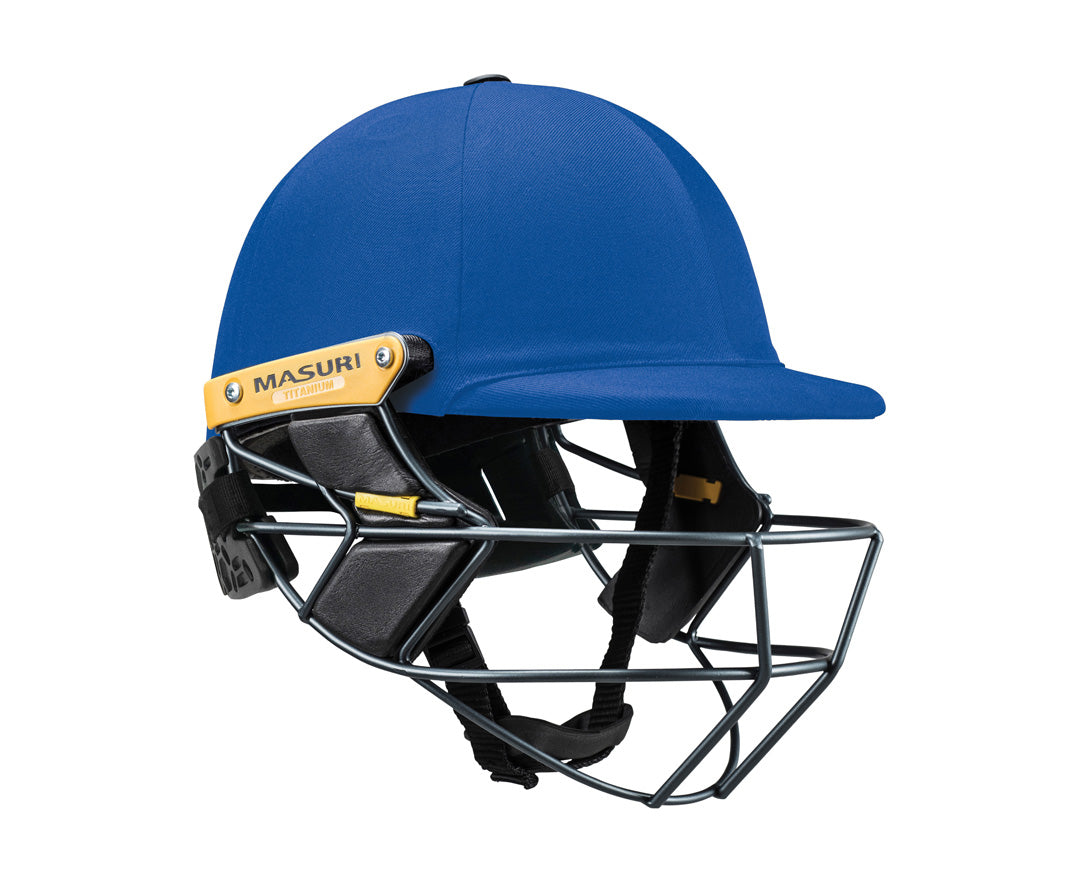 Custom Club Masuri Helmet - T Line Titanium Royal Blue (Cloth + Embroidery)