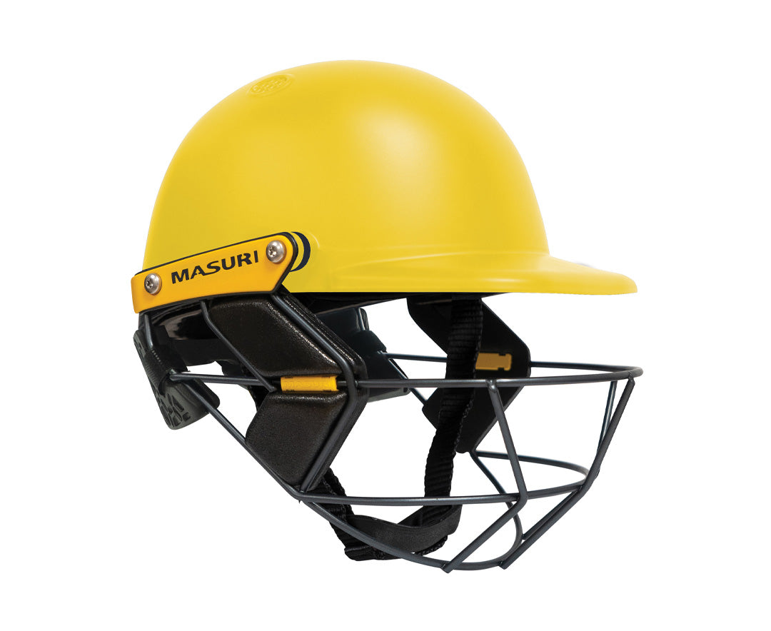 Custom Club Masuri Helmet - T Line Steel Junior Yellow (Painted Shell)