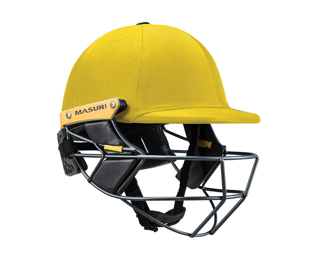 Custom Club Masuri Helmet - T Line Steel Yellow (Cloth + Embroidery)