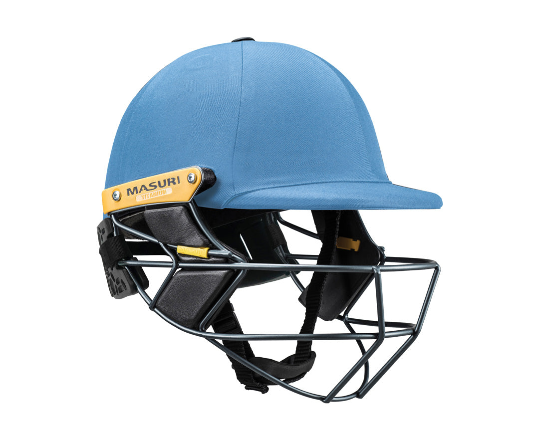 Custom Club Masuri Helmet - T Line Titanium Sky Blue (Cloth + Embroidery)