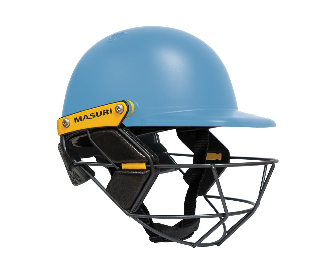 Custom Club Masuri Helmet - T Line Steel Junior Sky Blue (Painted Shell)