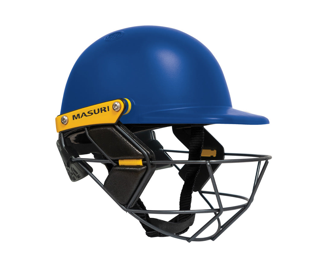 Custom Club Masuri Helmet - T Line Steel Junior Royal Blue (Painted Shell)