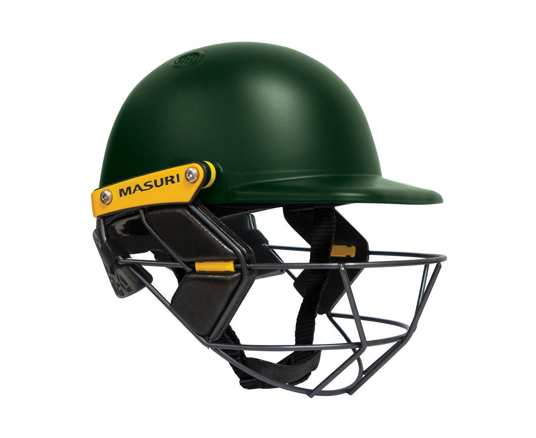 Custom Club Masuri Helmet - T Line Steel Junior Green (Painted Shell)
